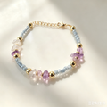 Purple Amethyst Beaded Bracelet